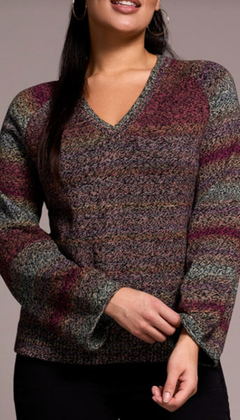 Long Sleeve V Neck Sweater