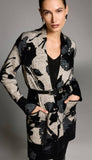 Abstract Jacquard Long Cardigan
