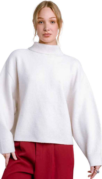 Echo Turtleneck - White Lotus