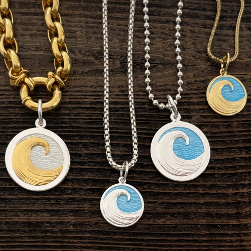 Medium Pendant-Wave Sterling Silver