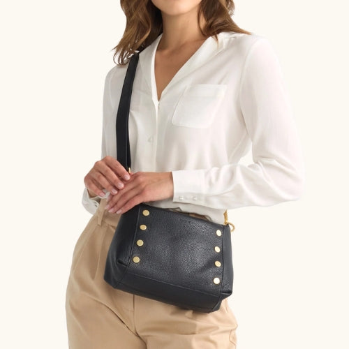 Bryant Medium-Black Brushed Gold - Red Zip