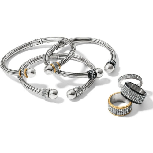 Meridian Silver Open Hinged Bangle