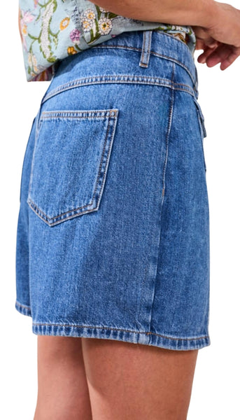 Audrey Button Down Denim Skort