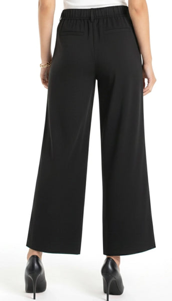 High Rise Pleated Wide Leg Trouser