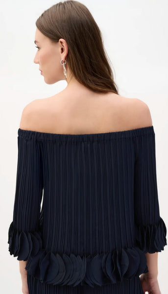 Georgette Off Shoulder Pleated