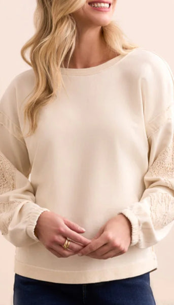 Crew Neck Applique Detail