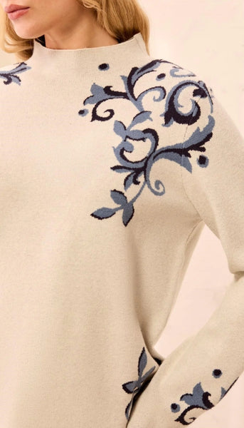 Long Sleeve Funnel Neck Sweater