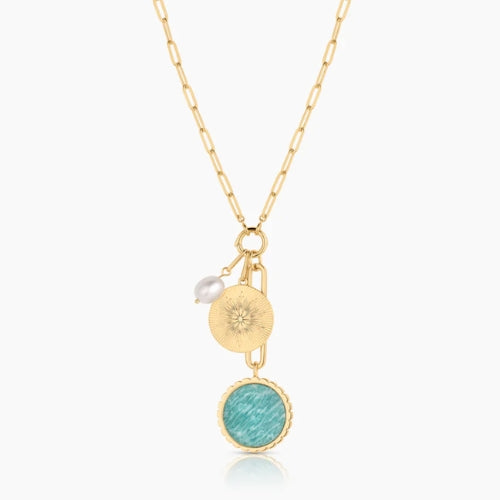 Solario Sundial Amazonite Necklace