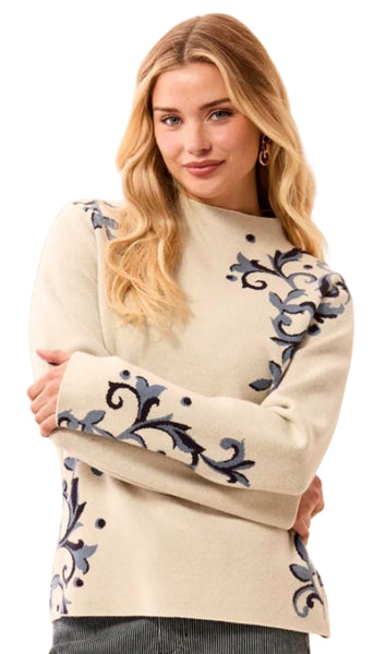 Long Sleeve Funnel Neck Sweater