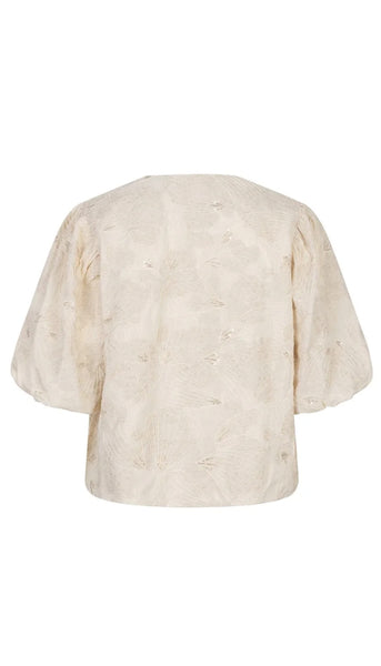 3-D Shell Print Balloon Top