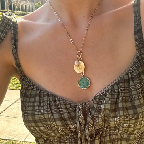 Solario Sundial Amazonite Necklace