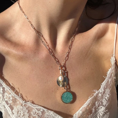 Solario Sundial Amazonite Necklace