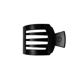 Small Flat Square Clip-Jet Black
