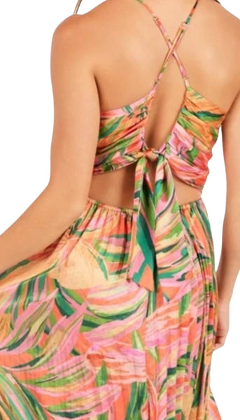 Sunset Ridge Pleated Midi Dress