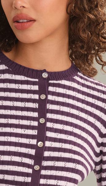 Beckett Striped Blouson Sleeve