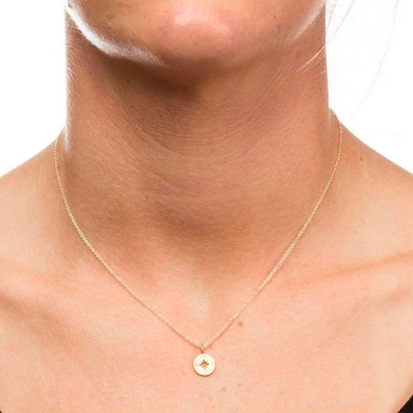Going Places Compass Necklace Gold Dip Alapage Boutique