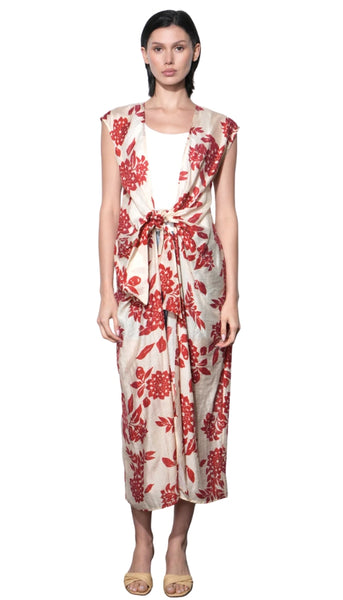 Ina Tie Front Maxi Cover Up