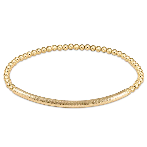 Bliss Bar Textured Bracelet-3mm Bead