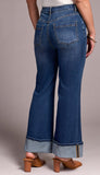 Brooke Palazzo Jeans With Cuffs