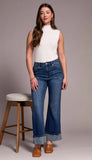 Brooke Palazzo Jeans With Cuffs