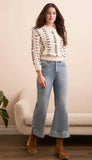 Brooke Palazzo Jeans With Cuffs