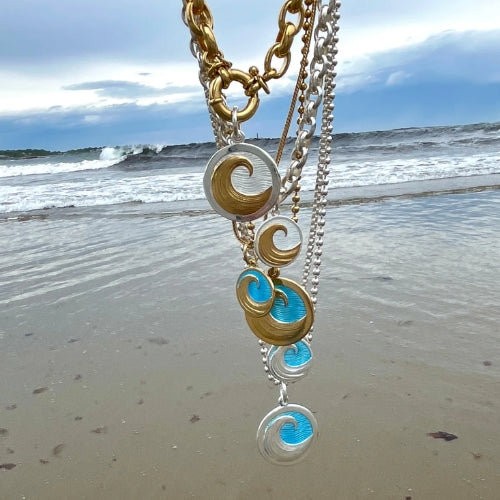 Small Pendant-Wave, All Gold