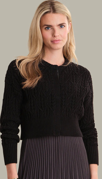 Amara Cropped Cable Cardigan