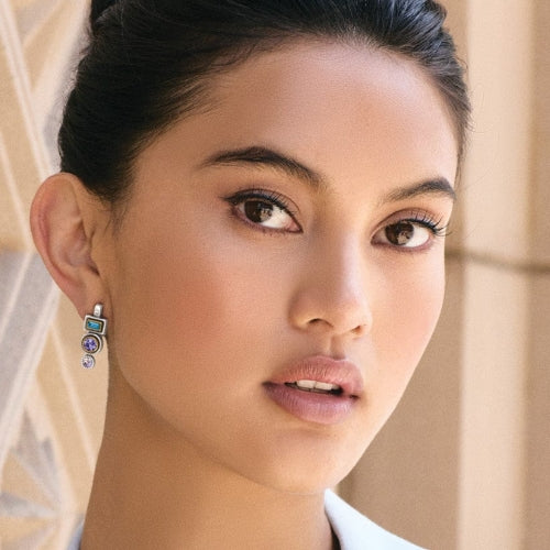 Halo Gleam Drop Post Earrings