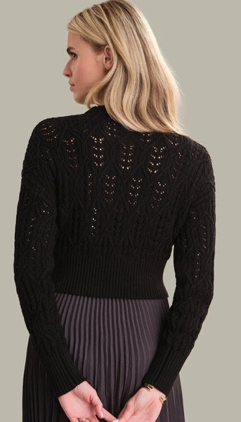 Amara Cropped Cable Cardigan