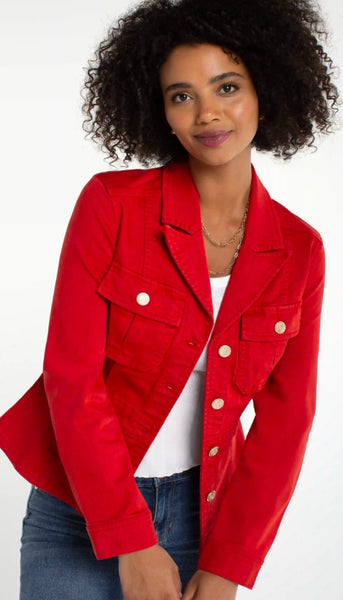 Peplum Jacket With Tab Detail