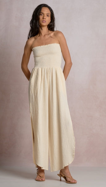 Strapless Smock Jumpsuit