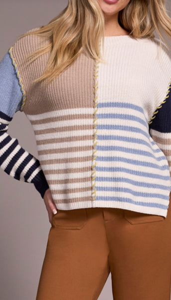 Long Sleeve Boat Neck Sweater