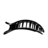 Large Flat Round Clip-Jet Black