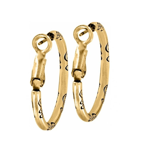 Small Hoop Charm Earrings