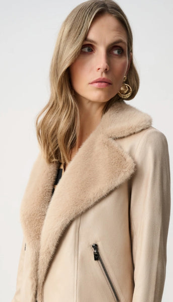 Foiled Faux Suede Jacket