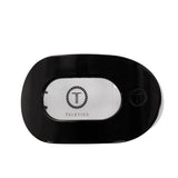 Large Flat Round Clip-Jet Black