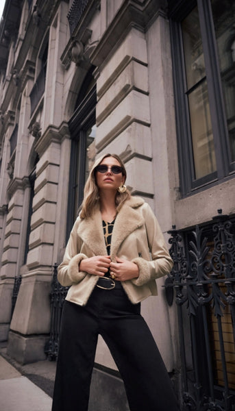 Foiled Faux Suede Jacket