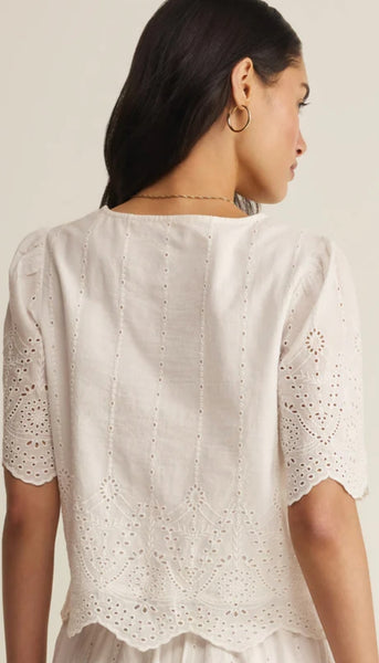 Oceanside Embroidered Top
