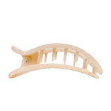 Large Flat Round Clip-Almond Beige