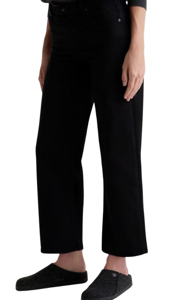 Saige Wide Leg Crop - Super Black
