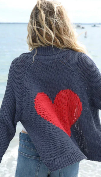 Heart Back Chunky Cardigan