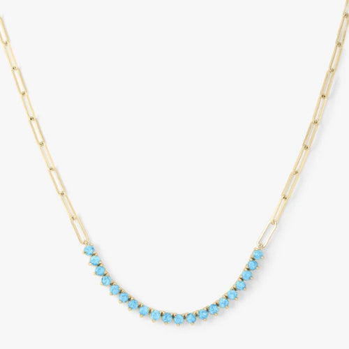 Not Your Basic Blue Opal Samantha Tennis Necklace