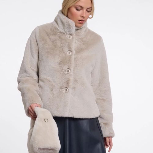 Small Faux Fur Crossbody Bag