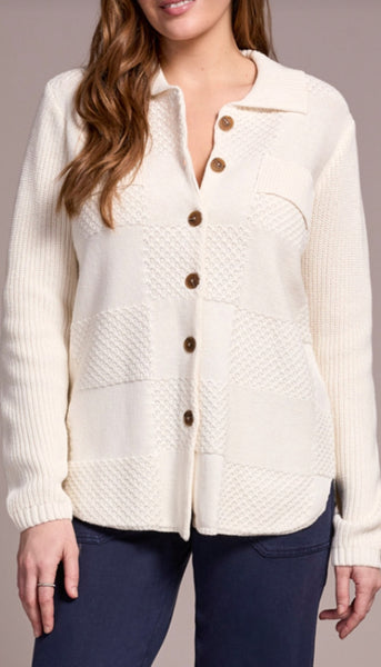 Sweater Shacket With Special Wash