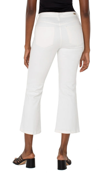 Hannah Crop Flare - White