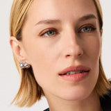 Abby Mini Silver Sphere Hoop