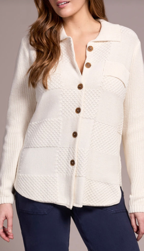 Sweater Shacket With Special Wash