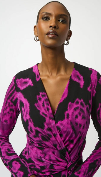 Paisley Print Wrap Dress