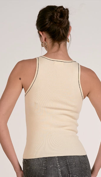 Tank Top With Contrast Stitch