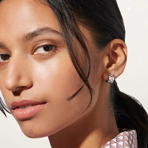 Eden Silver Hoop Earrings